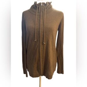 Lafayette 148 Full Zip Sweater Small beige